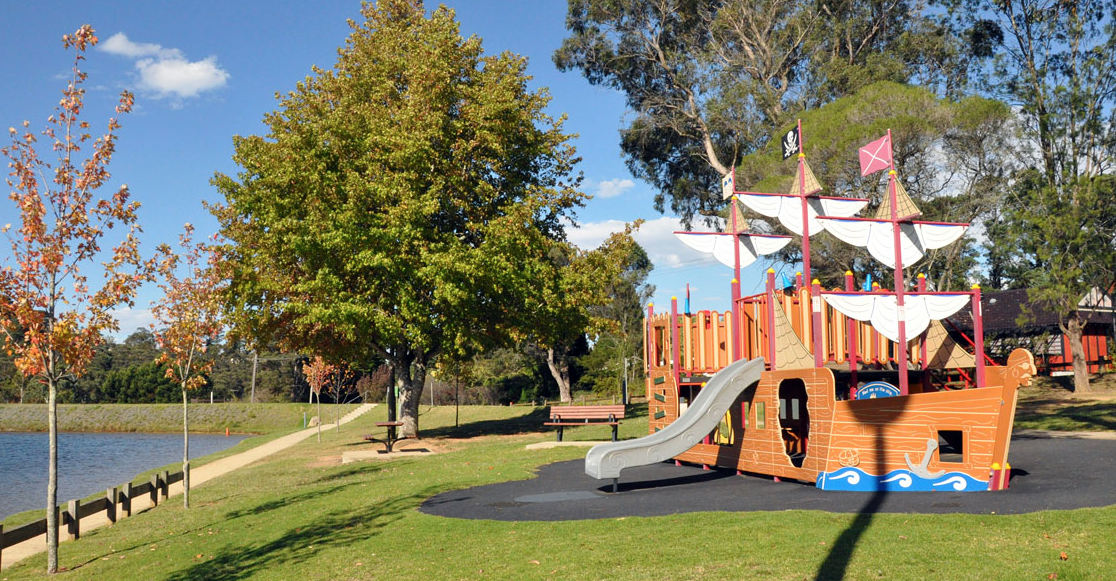 parks in the Blue Mountains, the Pirate Ship Park Wentworth Falls