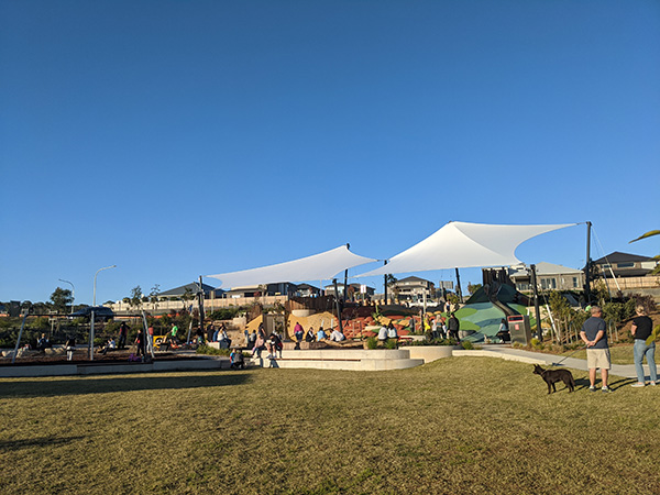 linear park and playground mulgoa rise wide shot