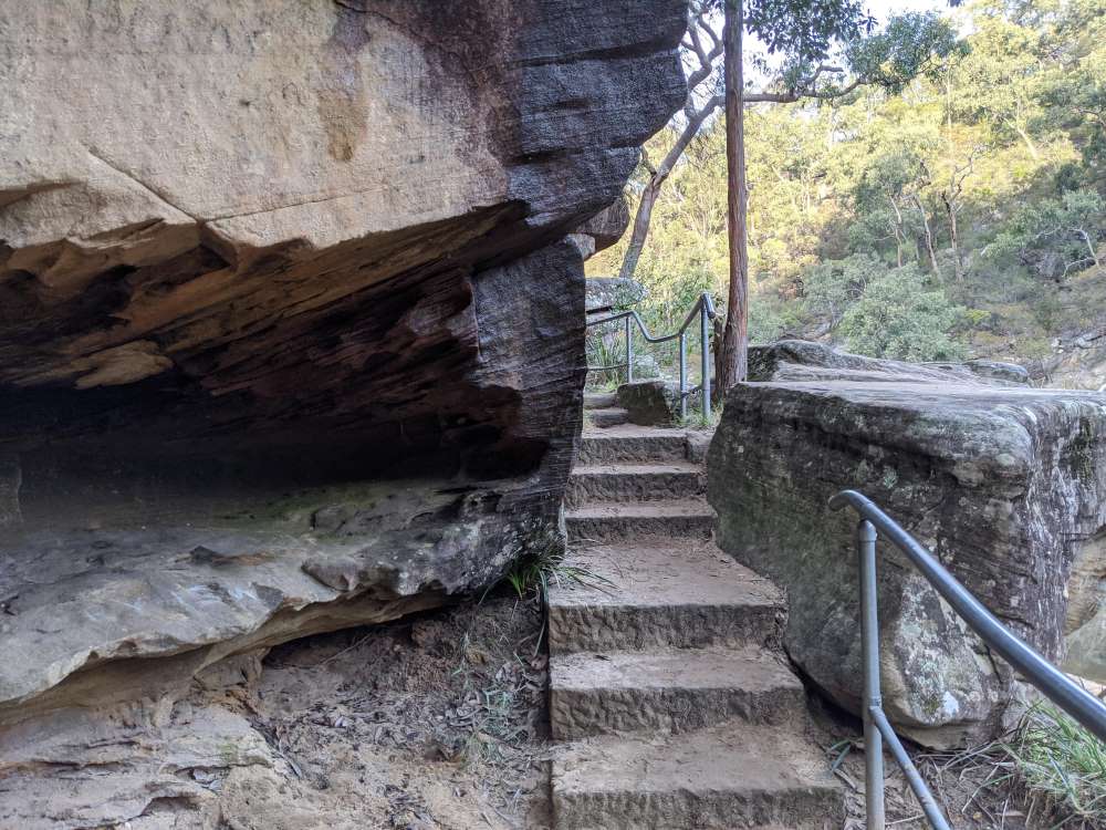 stairs, Jellybean Pool, Glenbrook, bushwalks for kids in the Blue Mountains
