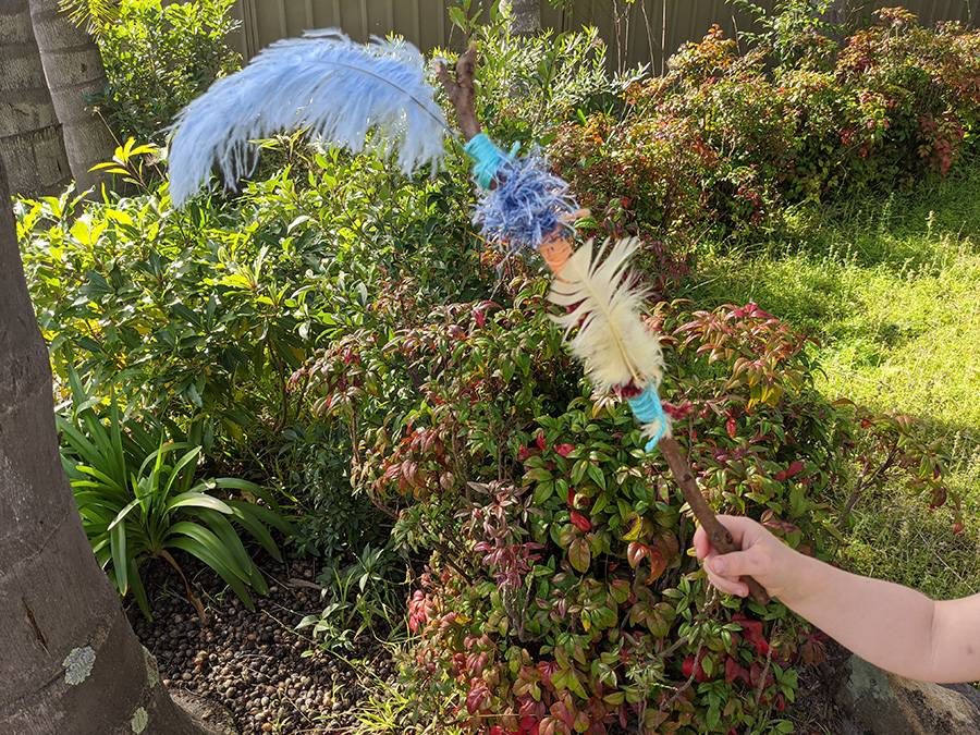 fun craft idea for children at bush playgroup in the Blue Mountains