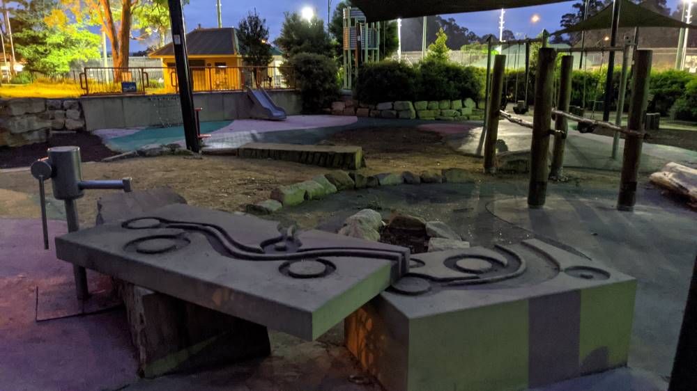 Glenbrook Park and playground waterplay