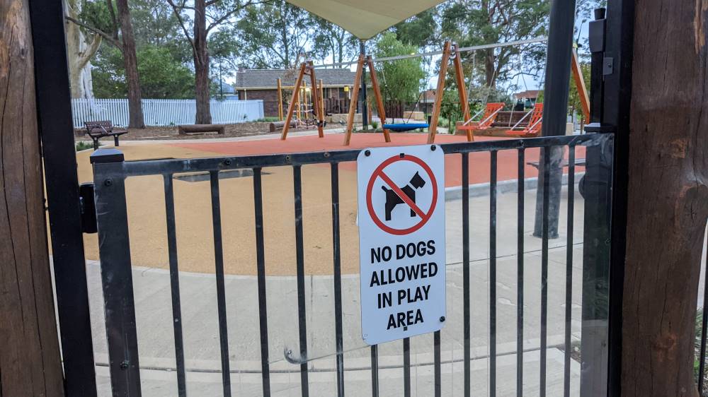 Glenbrook Park and playground fenced