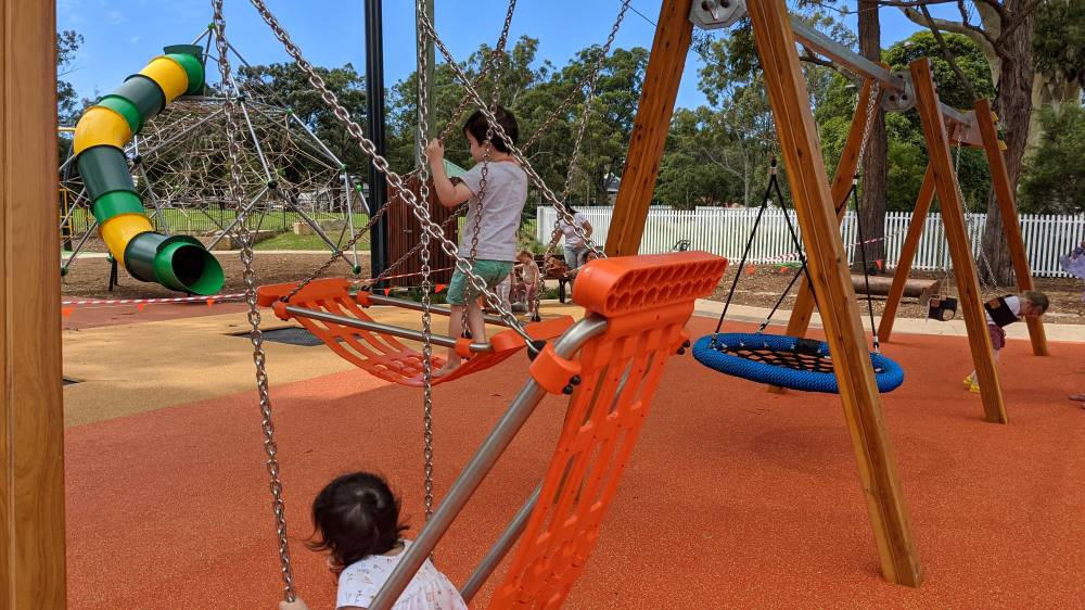 Glenbrook Park and playground swings