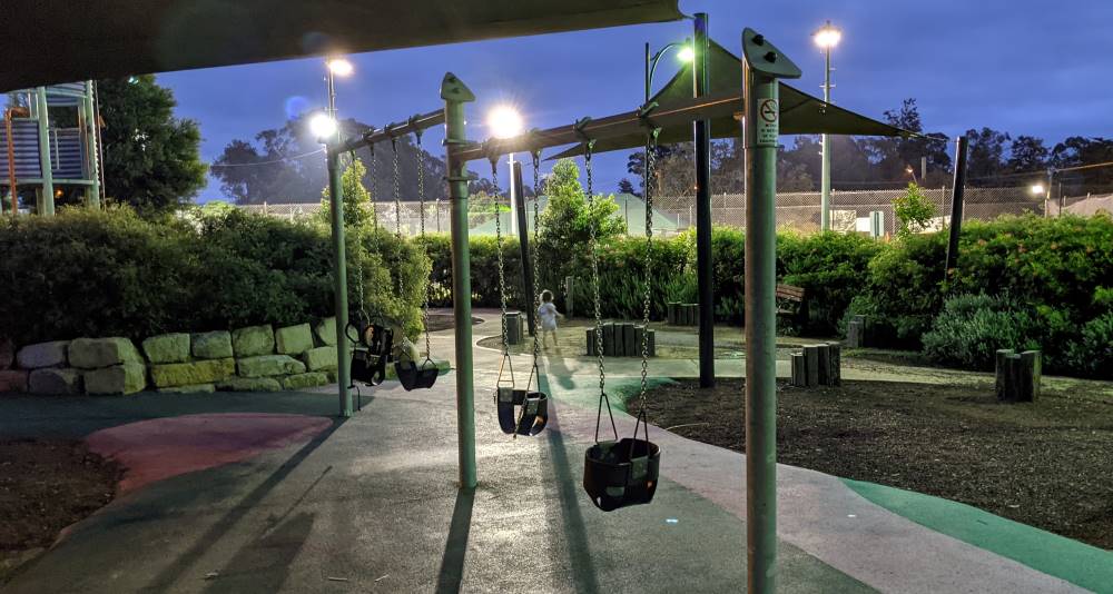 Glenbrook Park and junior playground swings