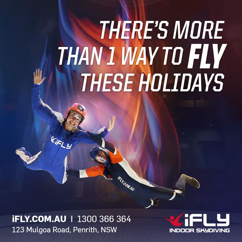 ifly penrith indoor skydiving school holidays