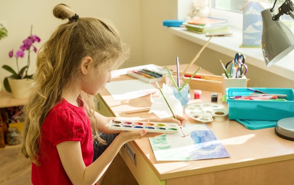 calm down activities for kids, painting