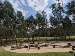 lizard log park and playground, western sydney parklands, large open spaces