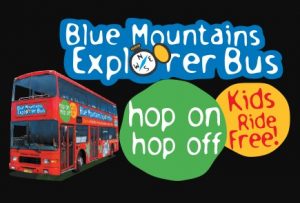 blue mountains explorer bus poster
