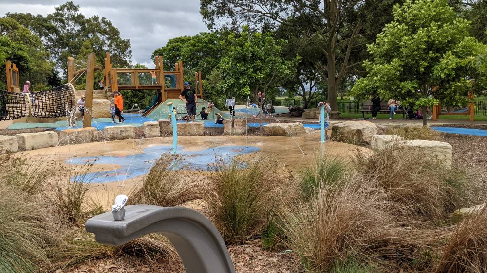 water play area at Governor Phillip Park Windsor