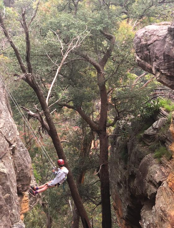 zoom therapy services occupational therapy blue mountains boy abseiling