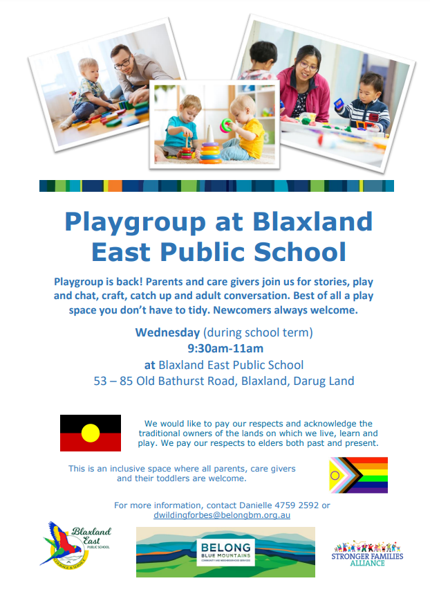 blaxland east playgroup flyer