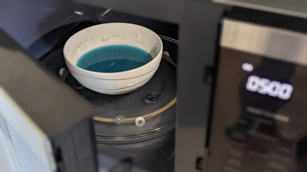 natural slime in the microwave