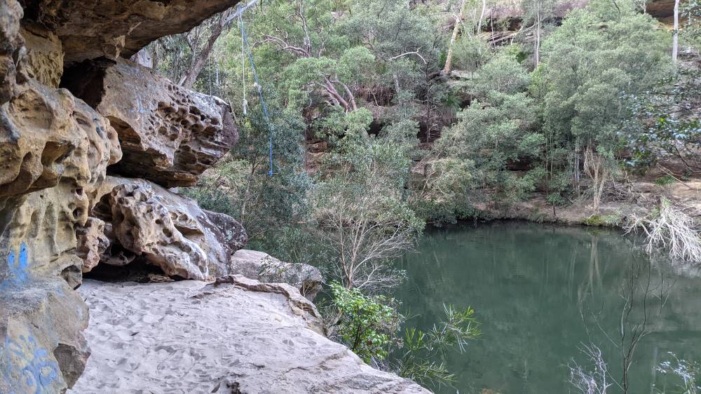 Duck Hole Track Glenbrook swinging rope