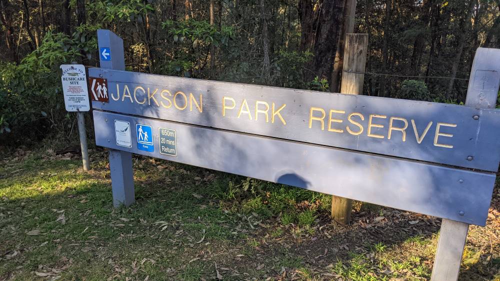 Jackson Park Faulconbridge sign