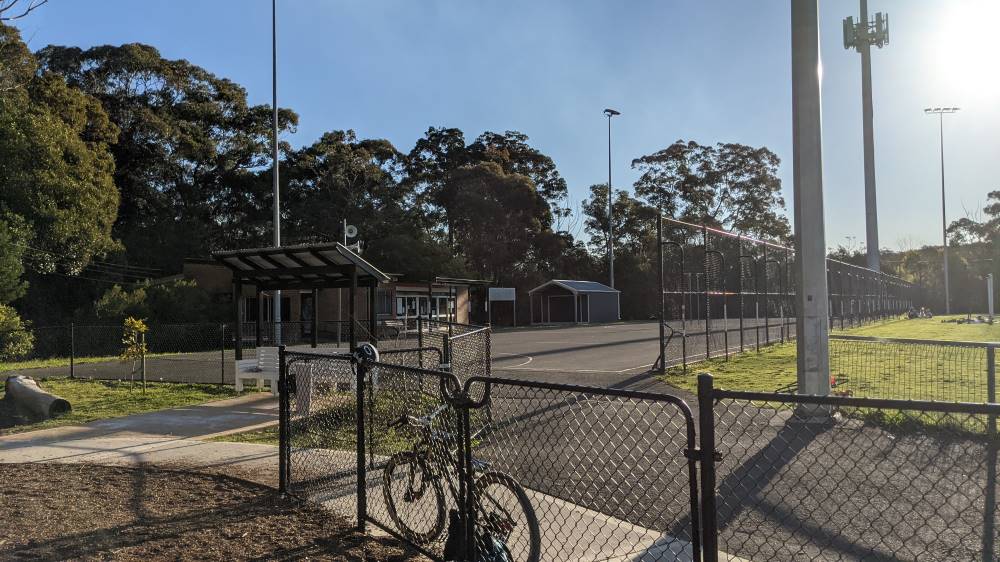 Summerhayes Park Winmalee bike resting on fence at the playground