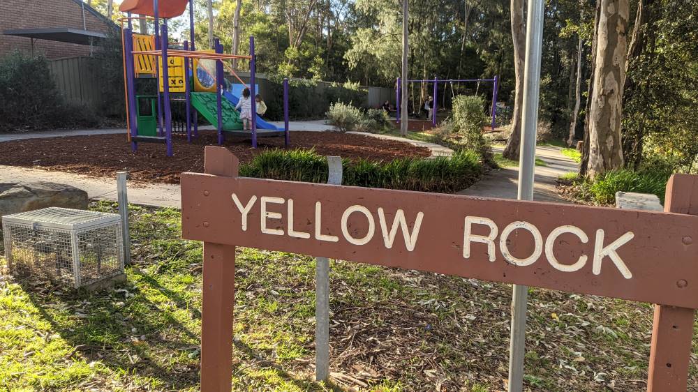 Yellow Rock Playground park sign