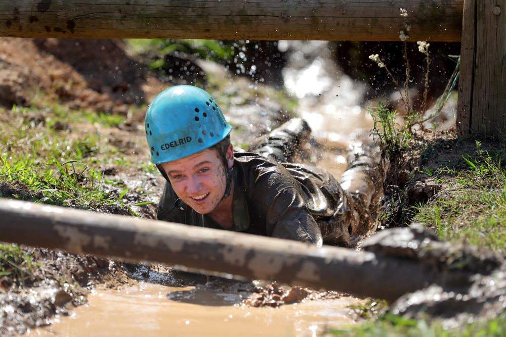 blue mountains private and independent schools king's school parramatta cadets program boy in mud