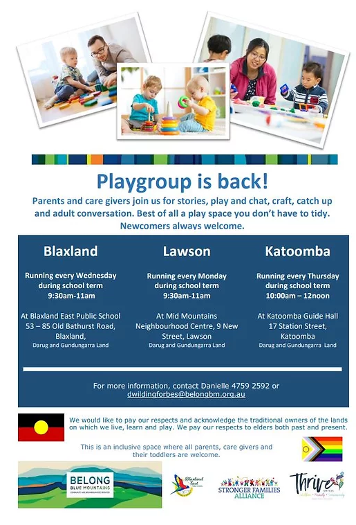 playgroups by belong blue mountains