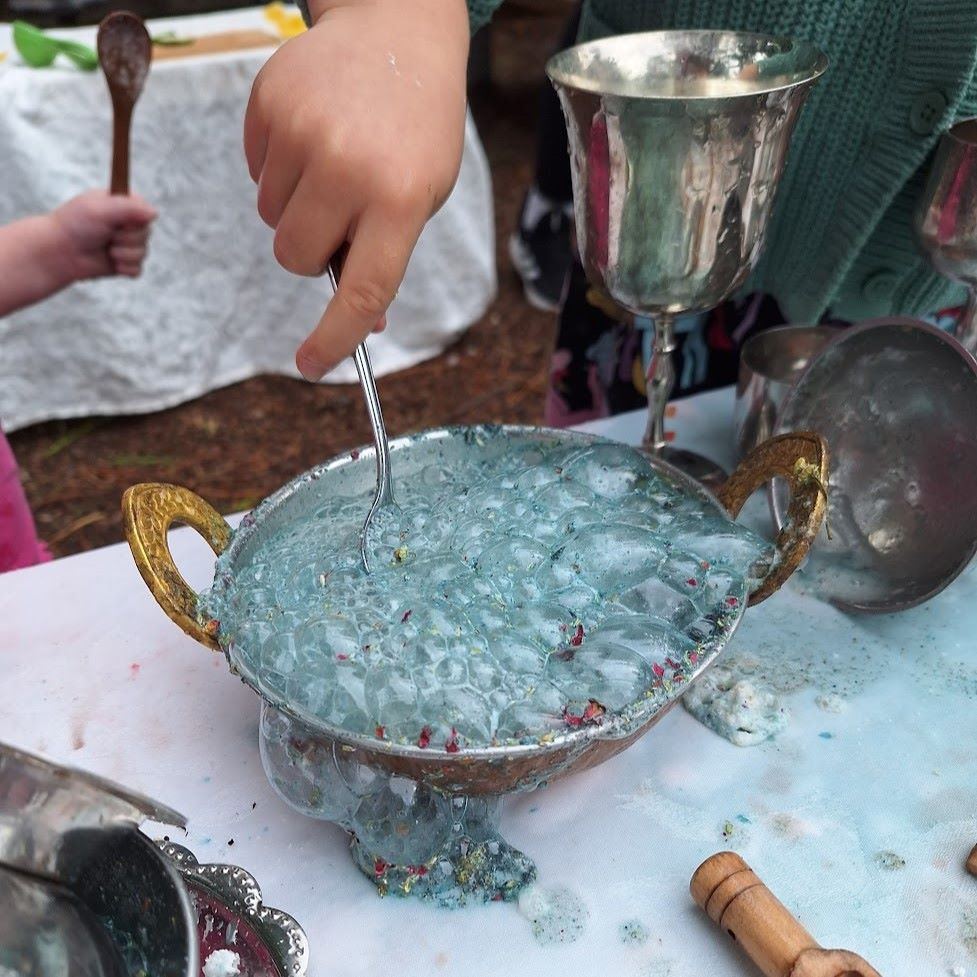 sensory garden playgroup fizzy foam
