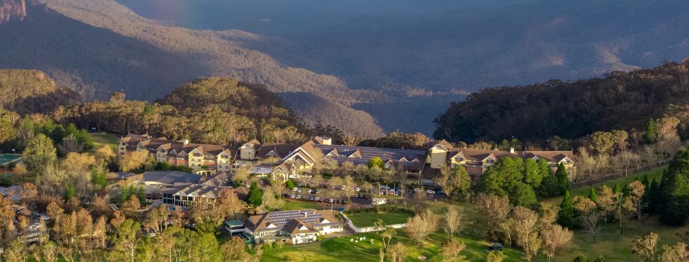 fairmont resort and spa blue mountains aerial view