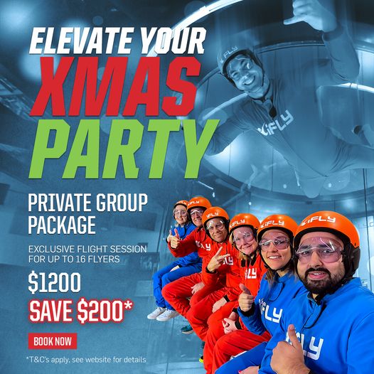 christmas party at ifly sydney west
