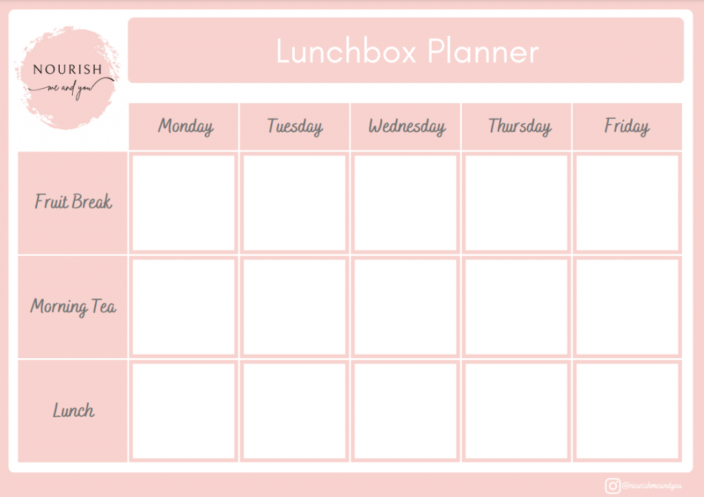lunchbox meal planner