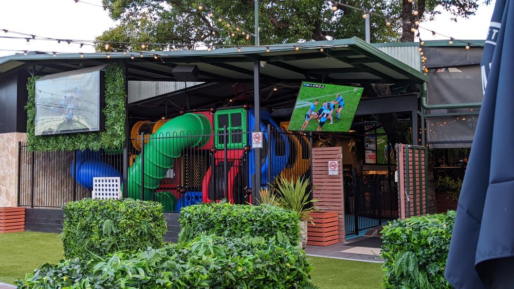 kids eat free picture of the colourful play equipment at o'donoghues emu plains
