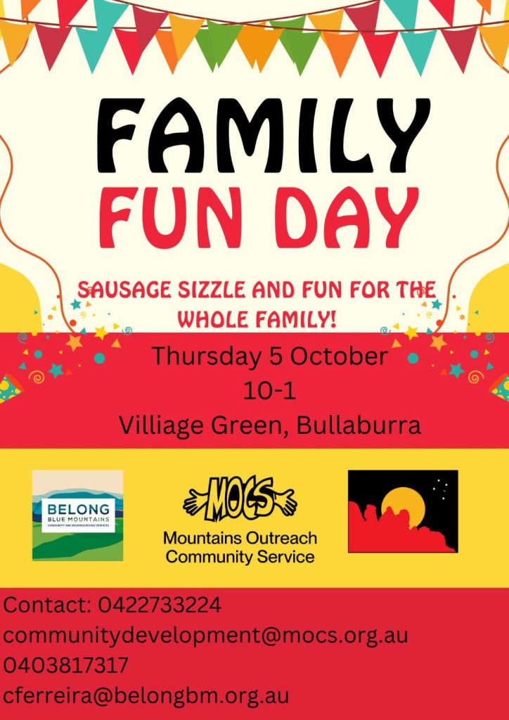 family fun day blue mountains thursday 5 october 2023 from 10am to 1pm at the village green bullaburra blue mountains national park