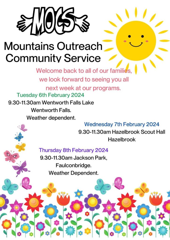 blue mountains playgroups mocs in wentworth falls, hazelbrook and faulconbridge